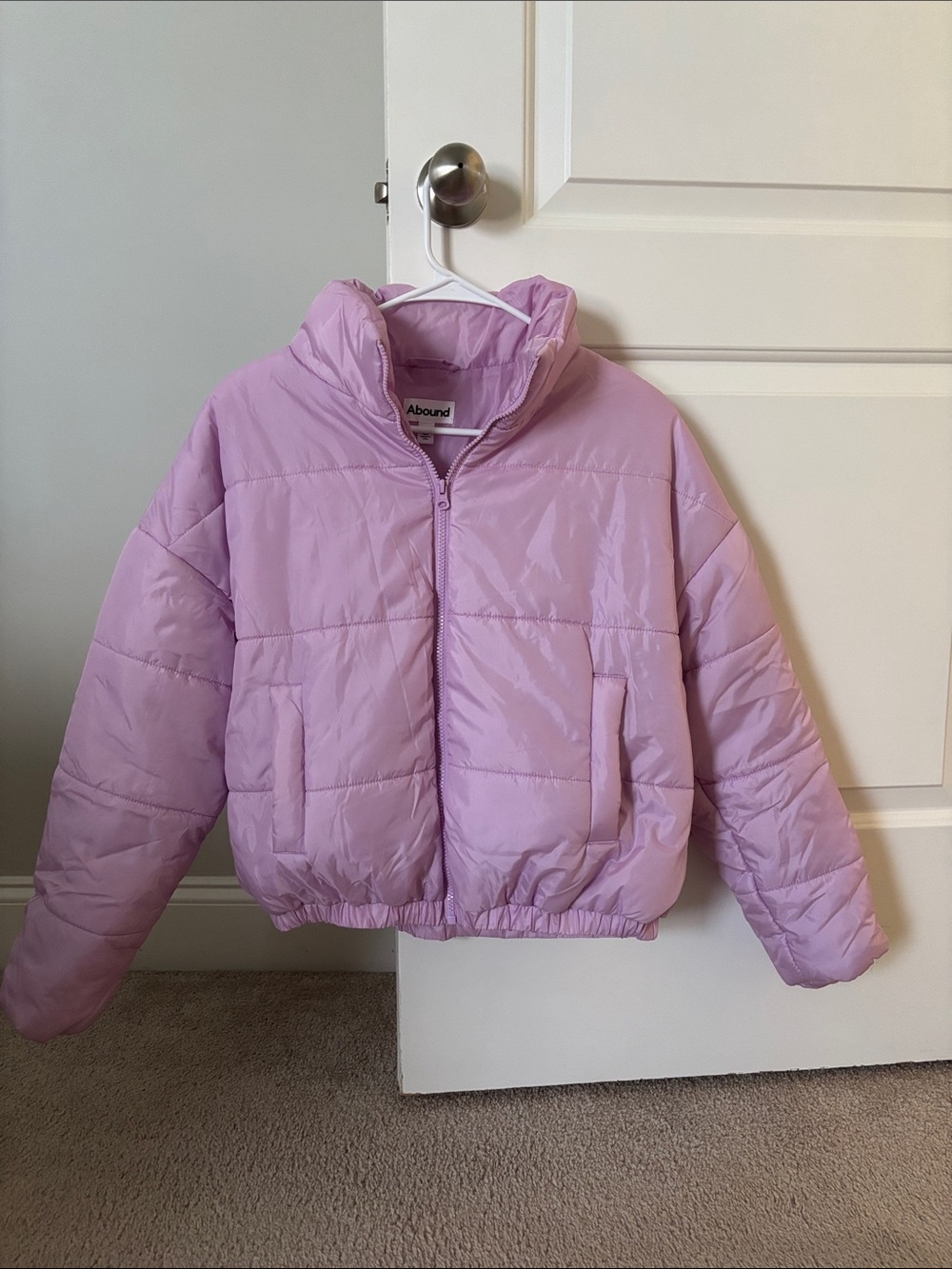 Abound Light Purple Quilted Puffer Jacket